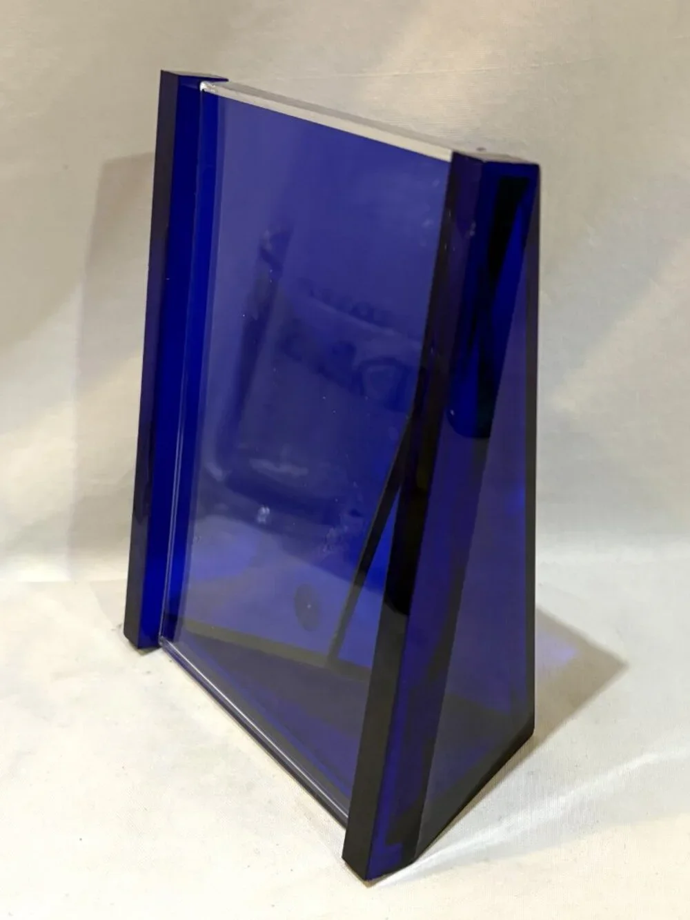 Guzzini Lucite Acrylic Photo Frame Blue Made in Italy